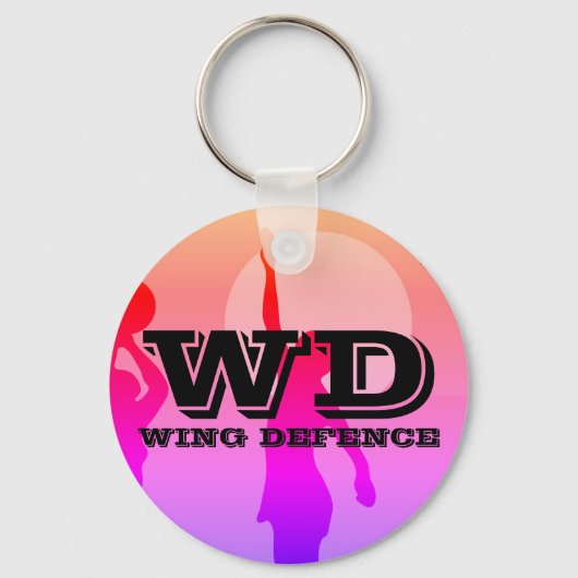  netball Player positie Sleutelhanger (Voorkant)