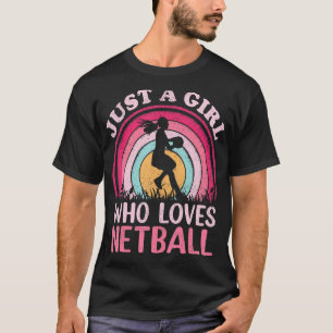 Netball Player Retro alleen een meisje dat er van T-shirt