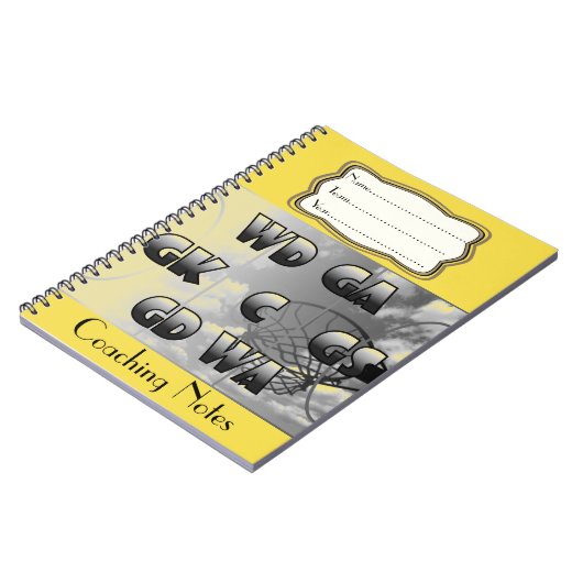 Netball Posities Coaching Notes Personalized Notitieboek (Linkerzijde)
