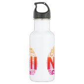 Netball Posities Typografie Design Waterfles (Achterkant)