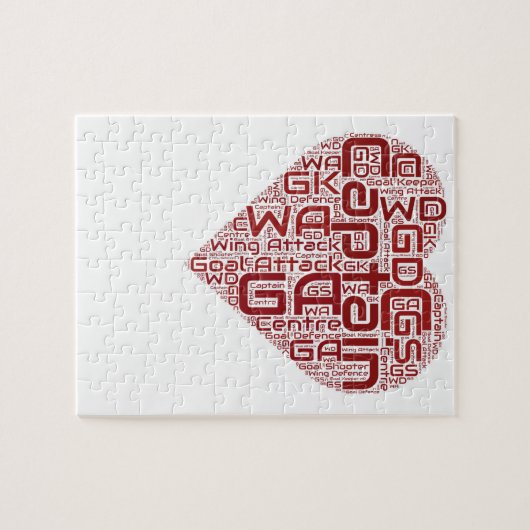 Netball Positioneerontwerp Legpuzzel (Horizontaal)