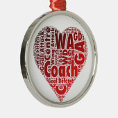 Netball Positioneerontwerp Metalen Ornament (Rechts)