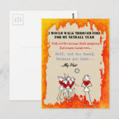 Netball Positioneert-stickfiguren met grappige pri Briefkaart (Voorkant / Achterkant)