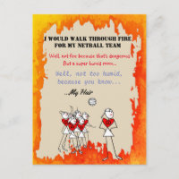 Netball Positioneert-stickfiguren met grappige pri