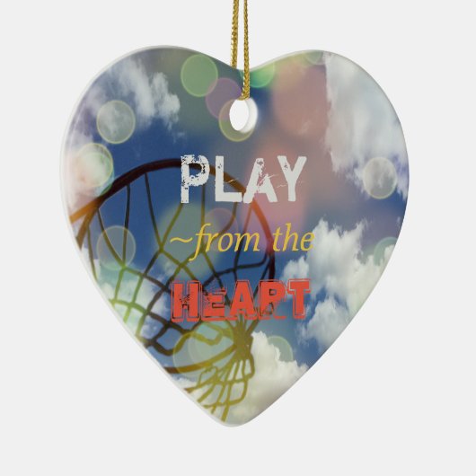 Netball Positionering Hartcitaat Keramisch Ornament (Rechts)