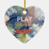 Netball Positionering Hartcitaat Keramisch Ornament (Voorkant)