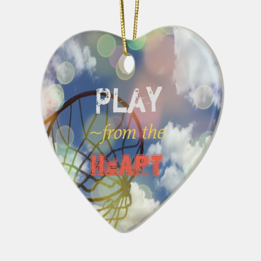 Netball Positionering Hartcitaat Keramisch Ornament (Links)