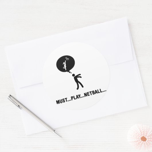 Netball Ronde Sticker (Envelop)