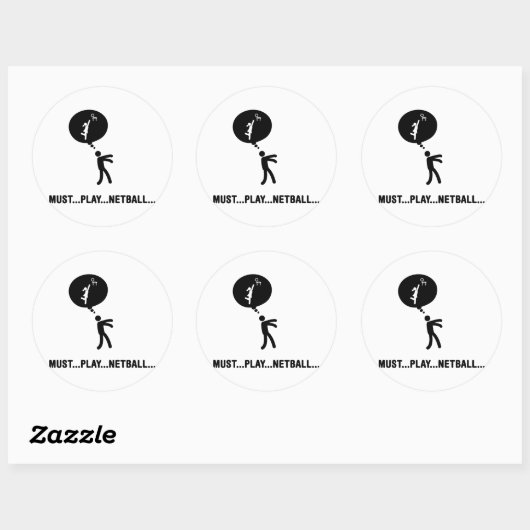 Netball Ronde Sticker (Vel)