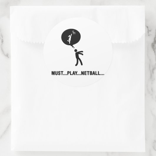 Netball Ronde Sticker (Tas)