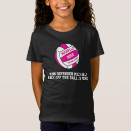 Netball roze witte voorvechter t-shirt