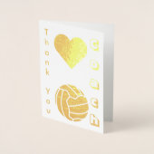 Netball speler coach bedankt goud folie kaarten (Voorkant)