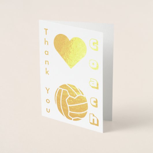 Netball speler coach bedankt goud folie kaarten (Voorkant)