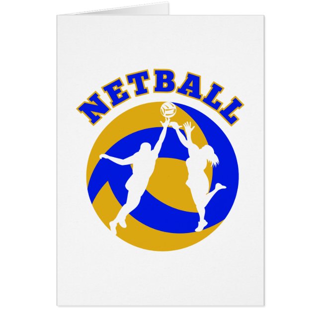 Netball speler die zich voor bal keert (Voorkant)