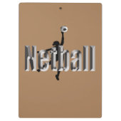 Netball speler en dimensionale naam, klembord (Achterkant)