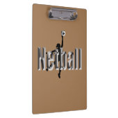 Netball speler en dimensionale naam, klembord (Rechts)