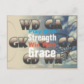 Netball speler posities met offerte briefkaart (Voorkant)