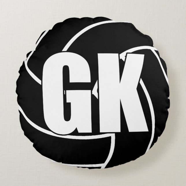 Netball-spelers - Goal Keeper - GK Rond Kussen (Voorkant)