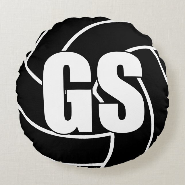 Netball-spelers - Goal Shoot - GS Rond Kussen (Voorkant)