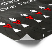 Netball Team Positioneert Tik Figuren en Citaat Poster (Hoek)