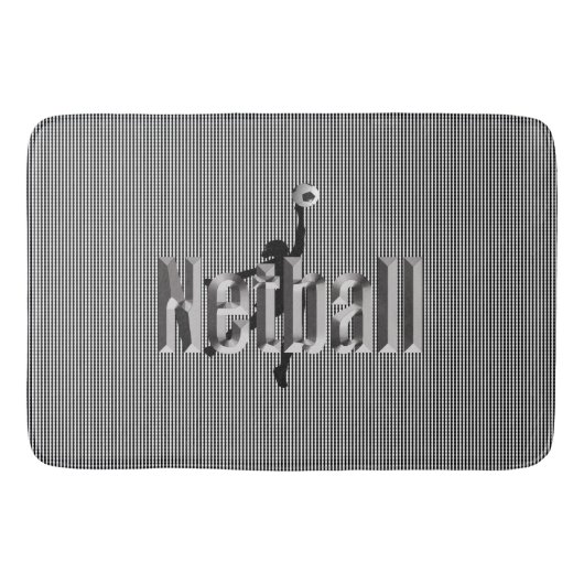 Netball The Game, Memory Foam Bathmat Badmat (Voorkant)