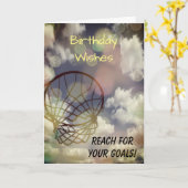 Netball thema Verjaardag Wenskaart Kaart (Gele Bloem)