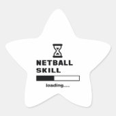 Netball vaardigheid laden..... ster sticker (Voorkant)