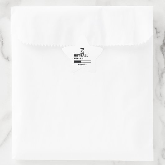 Netball vaardigheid laden..... ster sticker (Tas)