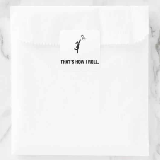 Netball Vierkante Sticker (Tas)