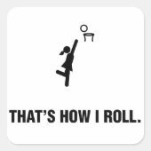Netball Vierkante Sticker (Voorkant)