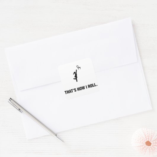 Netball Vierkante Sticker (Envelop)