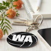 Netball Wing Attack WA Key Ring Sleutelhanger (Zijkant)