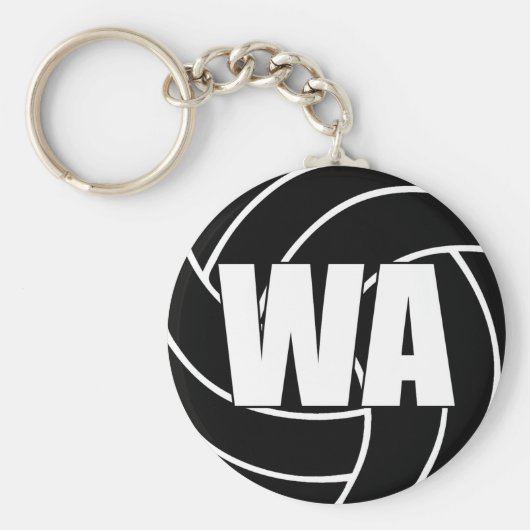 Netball Wing Attack WA Key Ring Sleutelhanger (Voorkant)