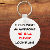 netbalspeler, geweldige sleutelhanger (Voorkant)