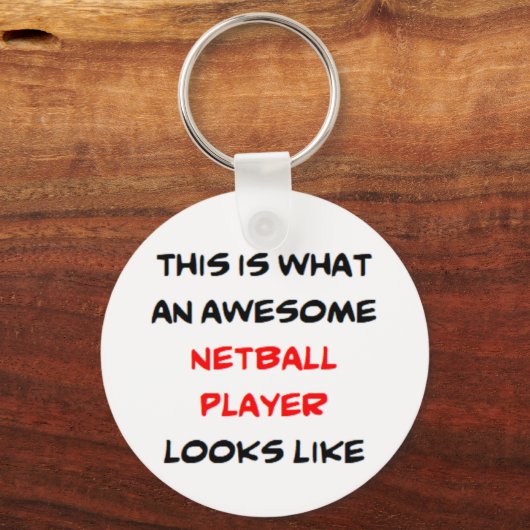netbalspeler, geweldige sleutelhanger (Voorkant)