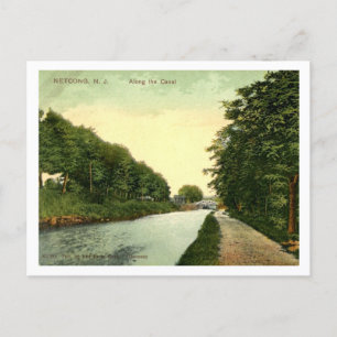 Netcong NJ, langs het Morris kanaal,  stijl Briefkaart