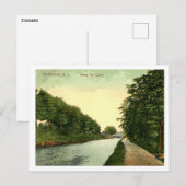 Netcong NJ, langs het Morris kanaal,  stijl Briefkaart (Voorkant / Achterkant)