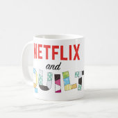 Netflix en Quilt Coffee Mok - Grappig Quilter Gift (Voorkant links)