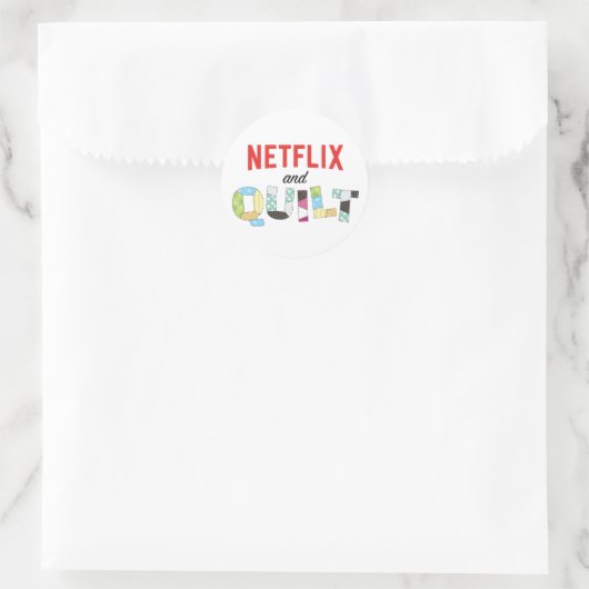 Netflix en Quilt Sticker - Grappig Quilter cadeau (Tas)