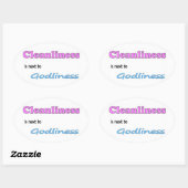 Netheid is naast Godheid Ovale Sticker (Vel)