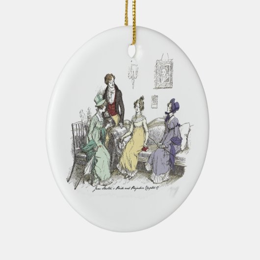 Netherfield Ball Invitation - Pride & Prejudice Keramisch Ornament (Rechts)