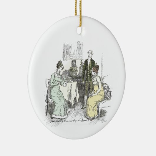 Netherfield Notes Jane Austen Pride and Prejudice Keramisch Ornament (Rechts)