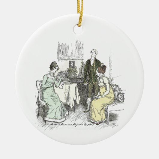 Netherfield Notes Jane Austen Pride and Prejudice Keramisch Ornament (Voorkant)