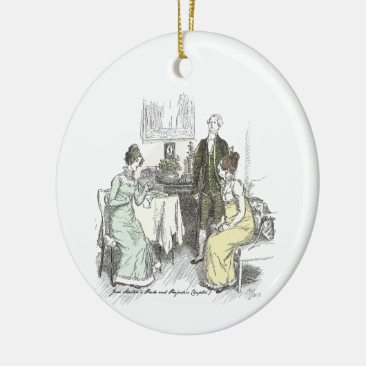 Netherfield Notes Jane Austen Pride and Prejudice Keramisch Ornament (Links)