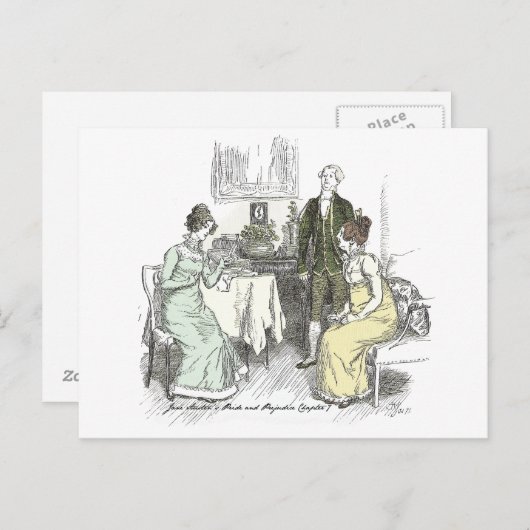 Netherfield Notes - Jane Austen Pride & Prejudice Briefkaart (Voorkant / Achterkant)