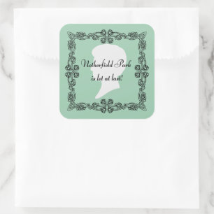 Netherfield Park is eindelijk vertrokken! Jane Aus Vierkante Sticker