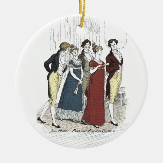 Netherfield Party Arrives - Pride & Prejudice Keramisch Ornament (Voorkant)
