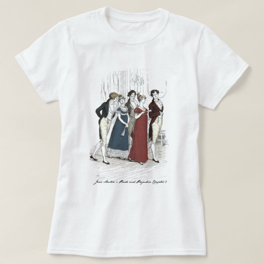 Netherfield Party Arrives - Pride & Prejudice T-shirt (Design voorkant)
