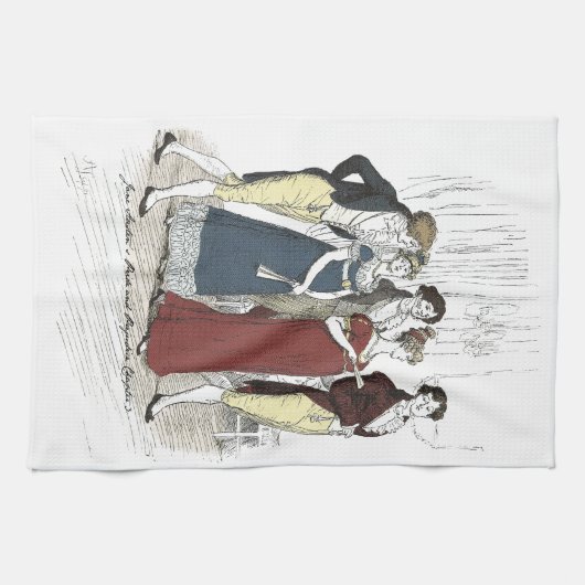 Netherfield Party Arrives - Pride & Prejudice Theedoek (Horizontaal)