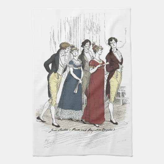 Netherfield Party Arrives - Pride & Prejudice Theedoek (Verticaal)